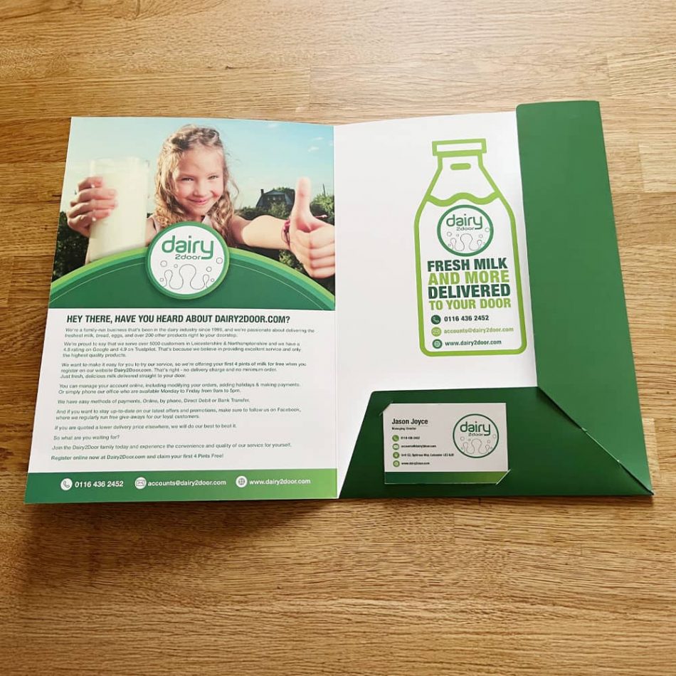 Canvasing Folder, Business cards