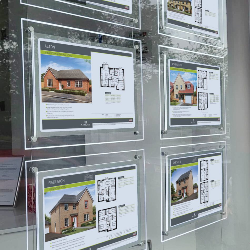 Barratt Homes - Estate Agent window display