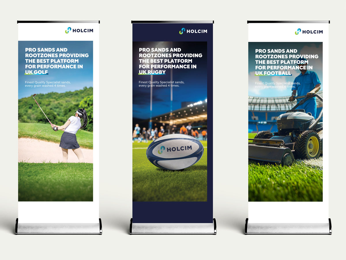 Roller Banner Design for Sports Turf Exhibition | Holcim Sands – Scots Turf Show 2026